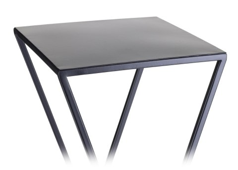 Kwietnik stojący nowoczesny czarny 100cm Wykonany z metalu, prosty i stylowy stojak na kwiatki w kolorze czarnym