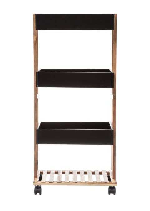 Bambusowy wózek mobilny na kółkach