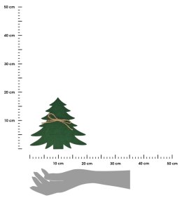 Etui na sztućce Choinki zielone 4 szt