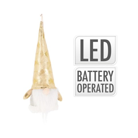 Gnom skrzat świąteczny Led 32 cm wzór 2