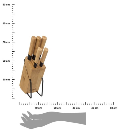 Komplet noży na stojaku Bamboo