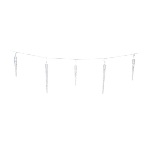 Lampki Sople 72 led zimny biały + timer Dekoracja bożonarodzeniowa wyposażona w 24 sopli LED, 12x małe (2 led) + 12xduże (4 led)