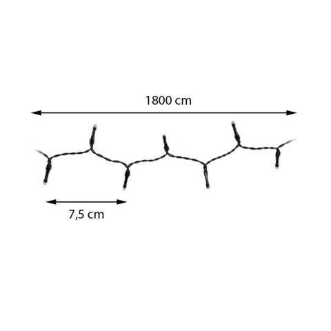 Lampki choinkowe 240 led biały zimny