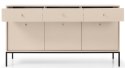 Loftowa komoda Mono MKSZ154 Beż Nowoczesna komoda na metalowych nogach, w stylu industrialnym, w eleganckim, piaskowym kolorze.