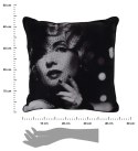 Poduszka dekoracyjna Twarz 45x45 cm Designerska, ozdobna poduszka z motywem twarzy kobiecej wykonana z miękkiej tkaniny, zapinan
