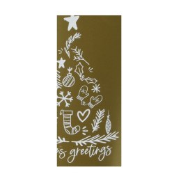 Złota donica na drzewko choinkowe 15 cm Metalowa osłonka z motywem świątecznym na niewielką choinkę czy np. gwiazdę betlejemską 