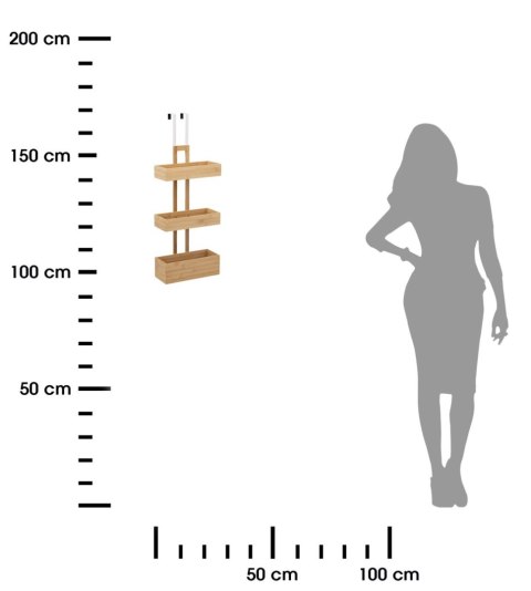 Bambusowa półka łazienkowa na drzwi