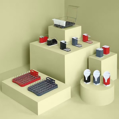 Dozownik na płyn z organizerem Neo Grey