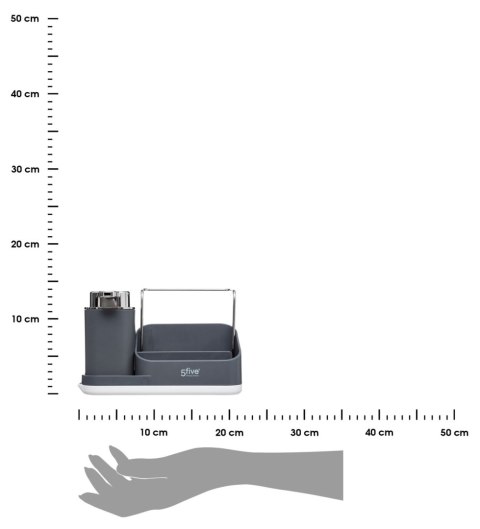 Dozownik na płyn z organizerem Neo Grey