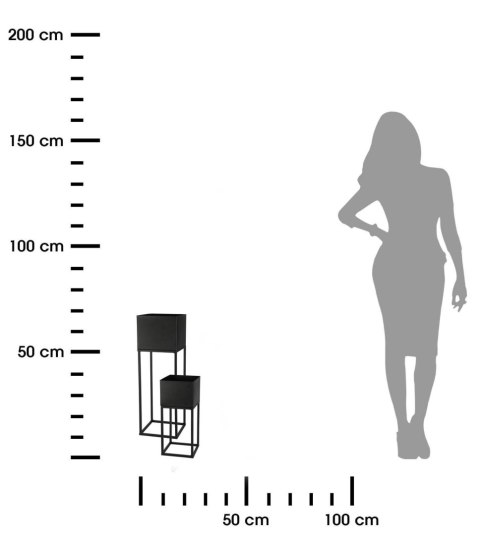 Komplet metalowych kwietników 2 szt