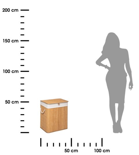 Kosz na pranie Bambou Brązowy 60 L