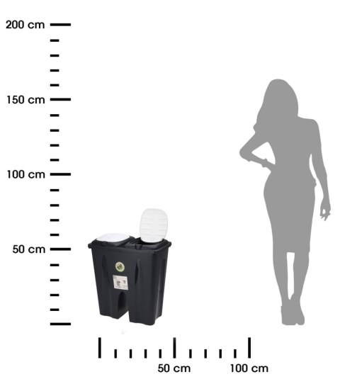 Kosz na śmieci do segregacji 2x25L