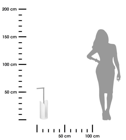 Stojak na papier toaletowy Flex biały