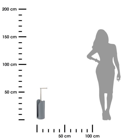 Stojak na papier toaletowy Flex szary