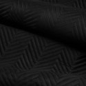 Czarna narzuta SOFIA 170x210cm Duża narzuta na łóżko z miękkiego welwetu pikowanego w dużą, gęstą jodełkę, czarna.