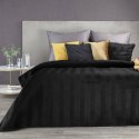 Czarna narzuta SOFIA 170x210cm Duża narzuta na łóżko z miękkiego welwetu pikowanego w dużą, gęstą jodełkę, czarna.