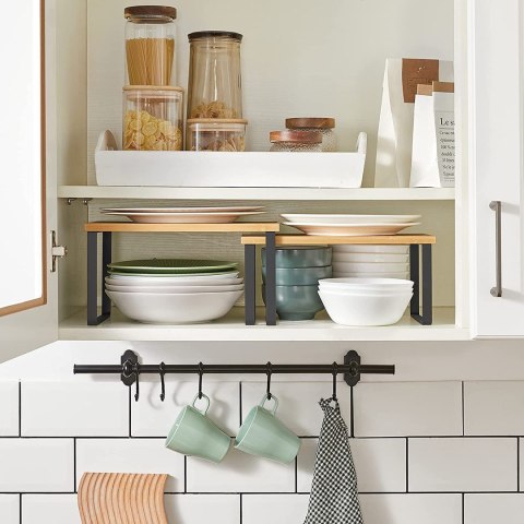 Komplet dwóch półek kuchennych czarny