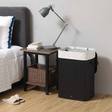 Kosz bambusowy czarny stojący 40cm