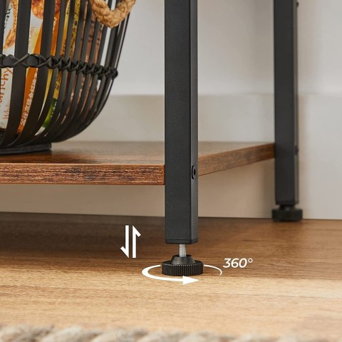 Półka szafka kuchenna wyspa 60 cm pojemnWykonana z metalu oraz płyty MDF, solidna i stylowa półka kuchenna, rustykalna