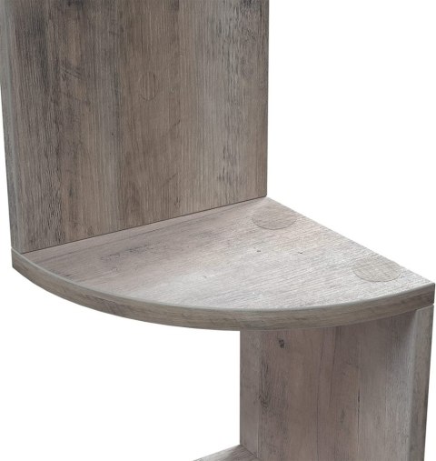 Półka wisząca narożna na książki szary