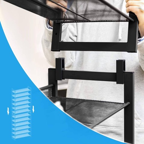 Szafka na buty modułowa czarna 223 cm