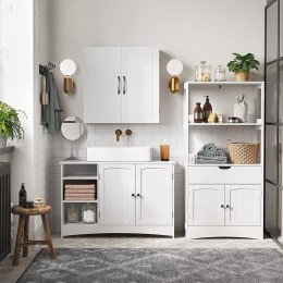 Szafka pod umywalkę łazienkowa biała Wykonana z solidnej płyty MDF nowoczesna szafka łazienkowa pod umywalkę. Półka w stylu klas