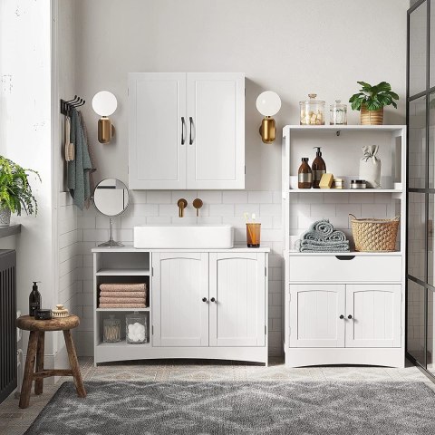 Szafka pod umywalkę łazienkowa biała Wykonana z solidnej płyty MDF nowoczesna szafka łazienkowa pod umywalkę. Półka w stylu klas