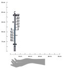 Termometr ścienny nowoczesny 41cm