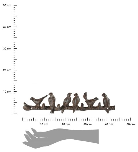 Wieszak żeliwny ptaki 43 cm