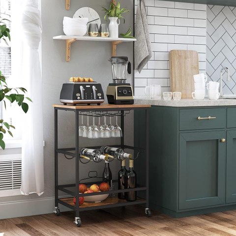 Barek na kółkach na butelki i kieliszki