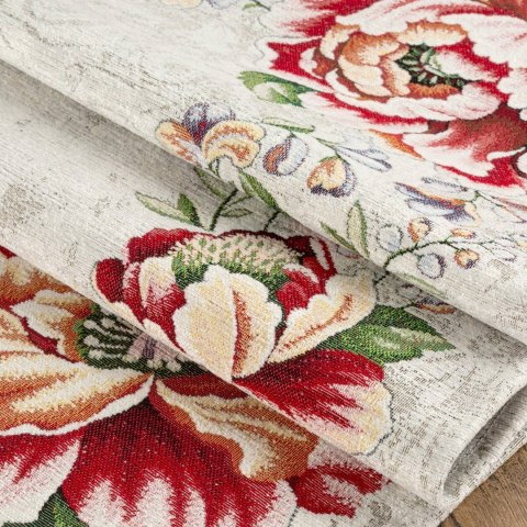 Obrus gobelinowy 1182/CZE 100x100 cm Obrus gobelinowy z motywem kwiatowym pięknie się prezentuje zarówno we wnętrzu w stylu rust