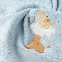 Ręcznik BABY41 50x90 cm niebieski Mięciutki i bardzo delikatny dziecięcy ręcznik kąpielowy z chłonnej tkaniny frotte z naturalne