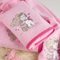 Ręcznik BABY43 50x90 cm różowy Mięciutki i bardzo delikatny dziecięcy ręcznik kąpielowy z chłonnej tkaniny frotte z naturalnej 