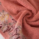 Ręcznik ELSA/01 50x90 cm pomarańczowy Gruby, miękki i chłonny ręcznik z oryginalnym kwiatowym zdobieniem doskonale sprawdzi się 