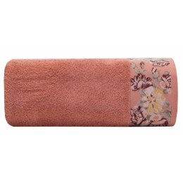 Ręcznik ELSA/01 70x140 cm pomarańczowy Gruby, miękki i chłonny ręcznik z oryginalnym kwiatowym zdobieniem doskonale sprawdzi się