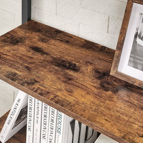 Regał 6 poziomów witryna na książki 186