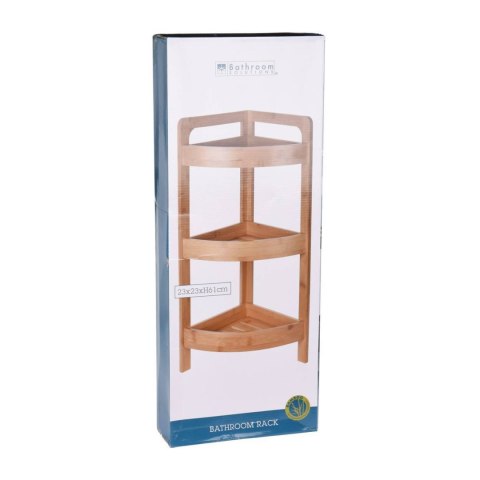 Regał łazienkowy narożny bambus 61 cm