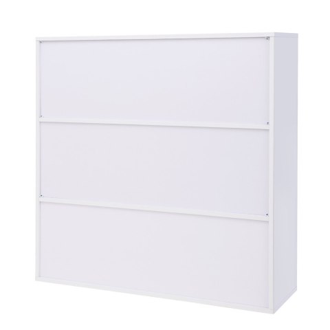 Regał na książki 9 półek biały z drzwiczkami