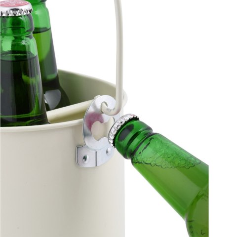 Stalowy pojemnik na butelki vintage