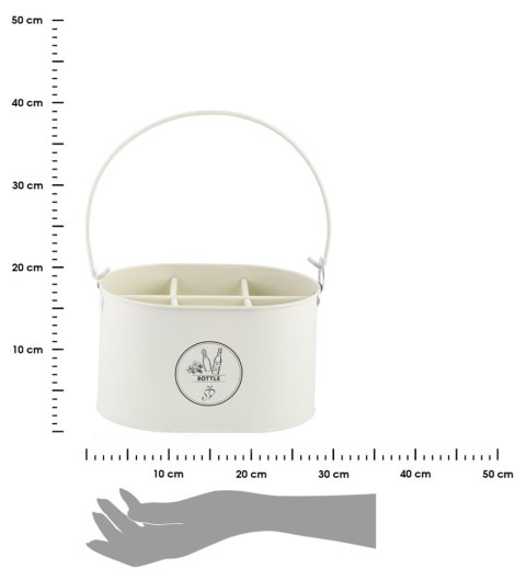 Stalowy pojemnik na butelki vintage