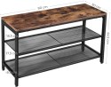 Szafka na buty regał do przedpokoju 80cm Wykonana z metalu oraz płyty MDF, pojemna i solidna szafka na obuwie do przedpokoju z p