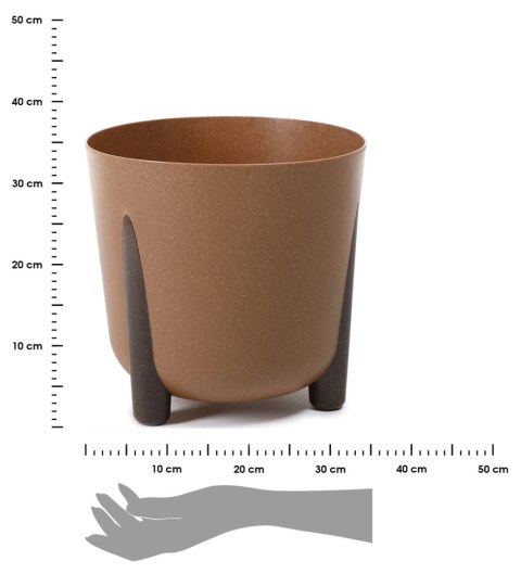 Donica Moss ECO wood naturalne drewno 34xh32 cm
