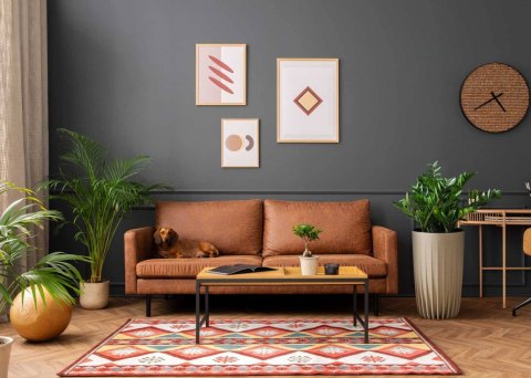 Donica Stripped Wysoka ECO recykling biała 25xh42 cm