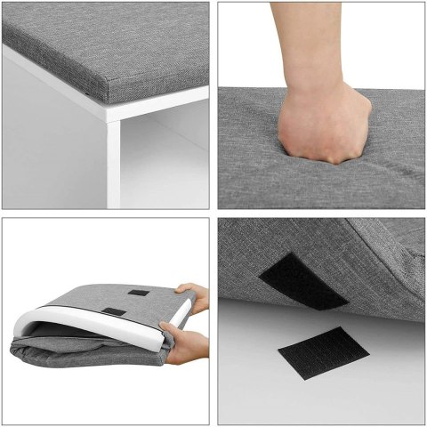 Regał na buty z siedziskiem biały LOFT 104 cm