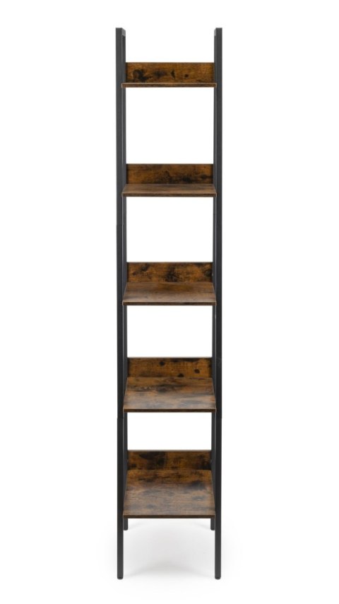 Regał drabinkowy 5 poziomów wąski LOFT Drabinkowy regał w stylu loftowym wykonany z płyty MDF i stali do wyeksponowania pamiątek