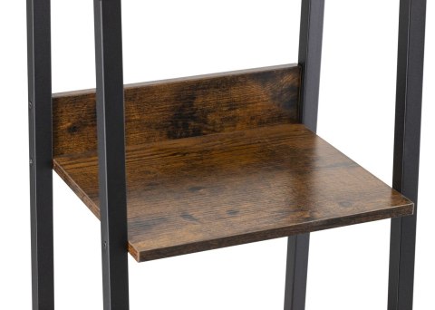 Regał drabinkowy 5 poziomów wąski LOFT Drabinkowy regał w stylu loftowym wykonany z płyty MDF i stali do wyeksponowania pamiątek