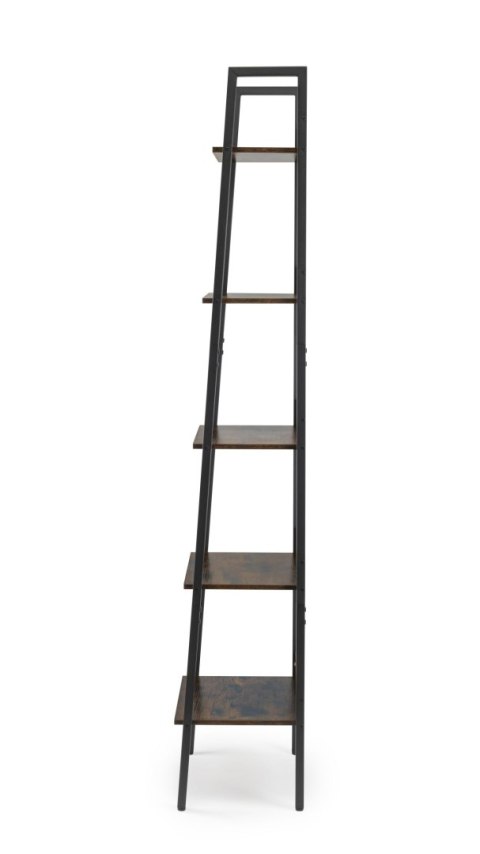 Regał drabinkowy 5 poziomów wąski LOFT Drabinkowy regał w stylu loftowym wykonany z płyty MDF i stali do wyeksponowania pamiątek