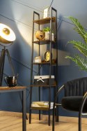 Regał drabinkowy 5 poziomów wąski LOFT Drabinkowy regał w stylu loftowym wykonany z płyty MDF i stali do wyeksponowania pamiątek