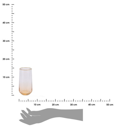 Szklanka long drink ze złotą obwódką