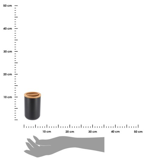 Kubek na szczoteczki Besson Black